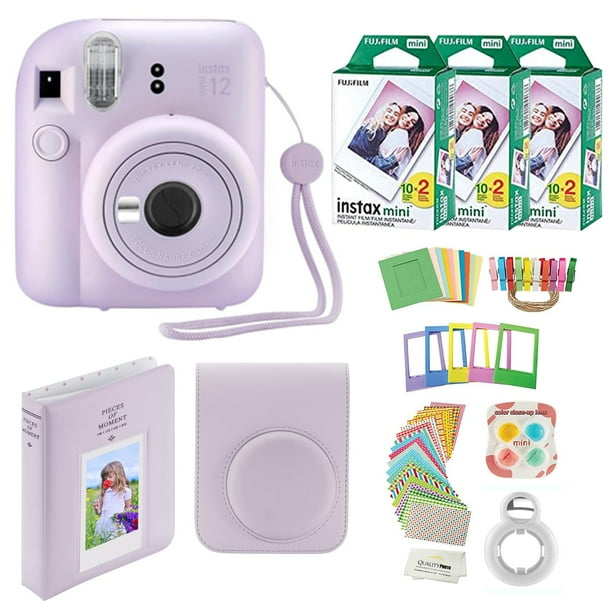 Cámara instantánea Fujifilm Instax Mini 12 con funda y 60 películas