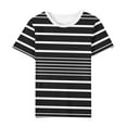 thumbnail image 4 of Women's Tops Under $10 Free Shipping Casual Pullover Printed Short Sleeved Round Neck Top, 4 of 4