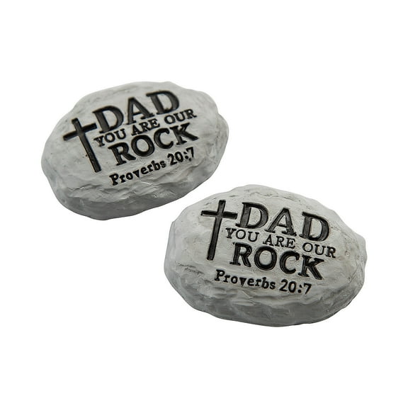 Fun Express Religious Father’s Day Worry Stones with Card - 12 Pieces