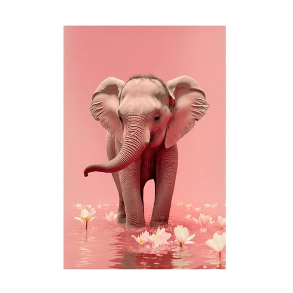 Trademark Fine Art Treechild Young Elephant Canvas Wall Art