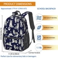 thumbnail image 3 of Siberian Husky and Dog Paw Print 17" School Backpacks for Teens,Waterproof Oxford Fabric,S-Shape Padded Straps for School,Travel,Hiking,Camping, 3 of 6