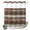 Brown Grey, variant on No Hook Shower Curtain, Brown Wooden Shower Curtains for Bathroom with See Through Top Window, Vintage Farmhouse Retro Art Waterproof & Washable Bath Curtain Stall 48"x72"