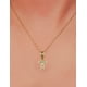 thumbnail image 3 of Collar con dije de oro laminado letra brillos T, 3 of 6