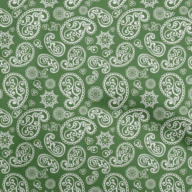 oneOone Cotton Cambric Forest Green Fabric Block Craft Projects Decor Fabric Printed By The Yard 56 Inch Wide