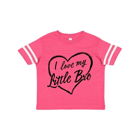 

Inktastic I Love My Little Bro in Black Chalk Heart Gift Toddler Boy or Toddler Girl T-Shirt