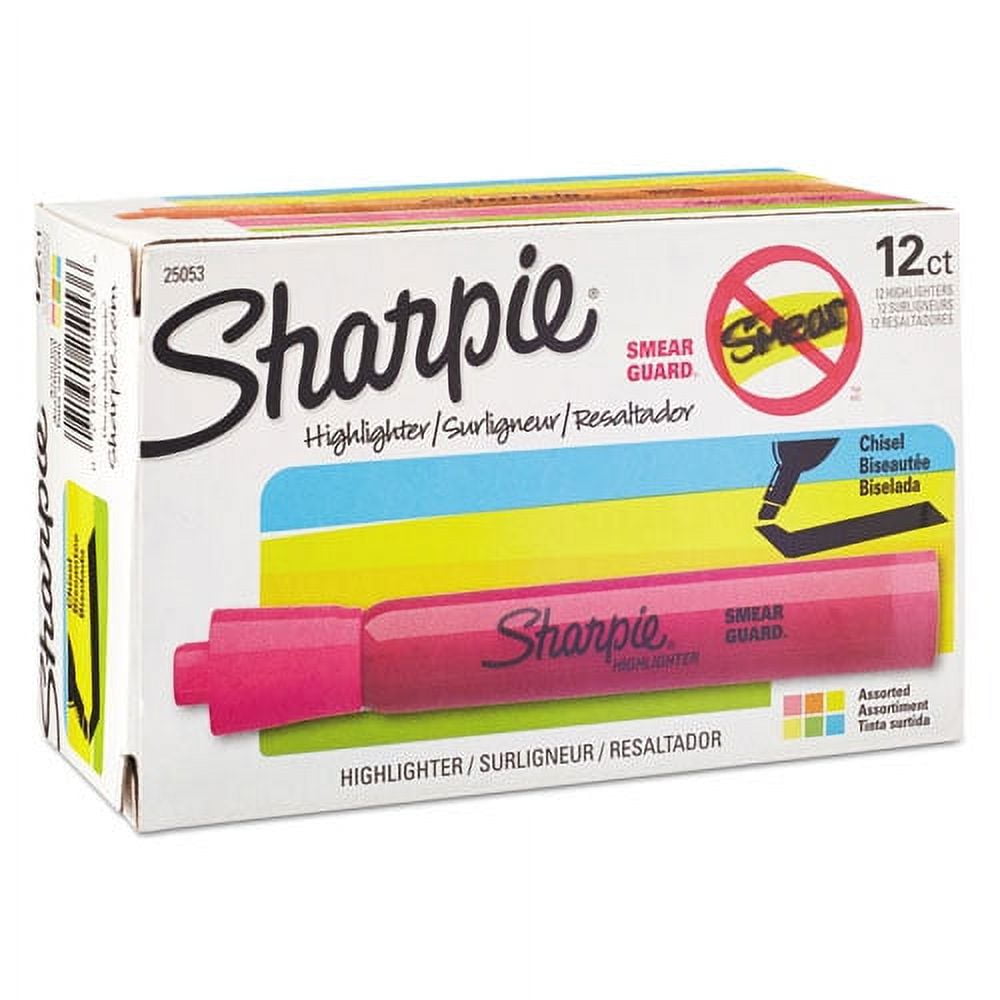 Tank Style Highlighters With Open-Stock Box, Assorted Ink Colors, Chisel Tip, Assorted Barrel Colors, Dozen | Bundle of 2 Sets