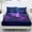 Purple Butterfly Daisy Flowers, variant on Xixirimido Schnauzer Paws Blue Print 3Pcs Fitted Sheet Set Soft Bed Sheet with 2 Pillowcases Wrinkle Resistant Bedding Set Breathable Mattress Sheets, Queen Size