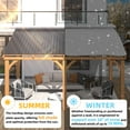 thumbnail image 4 of AECOJOY 10' x 10' Wood Gazebo, Outdoor Heavy Duty Wooden Pergola on Clearance, Patio Lean to Hardtop Awnings, 4 of 7