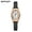 Leather_ black rose gold, variant on Quartz Watch for Women Waterproof Oval Fashion Stainless Steel/Leather Ladies Watch