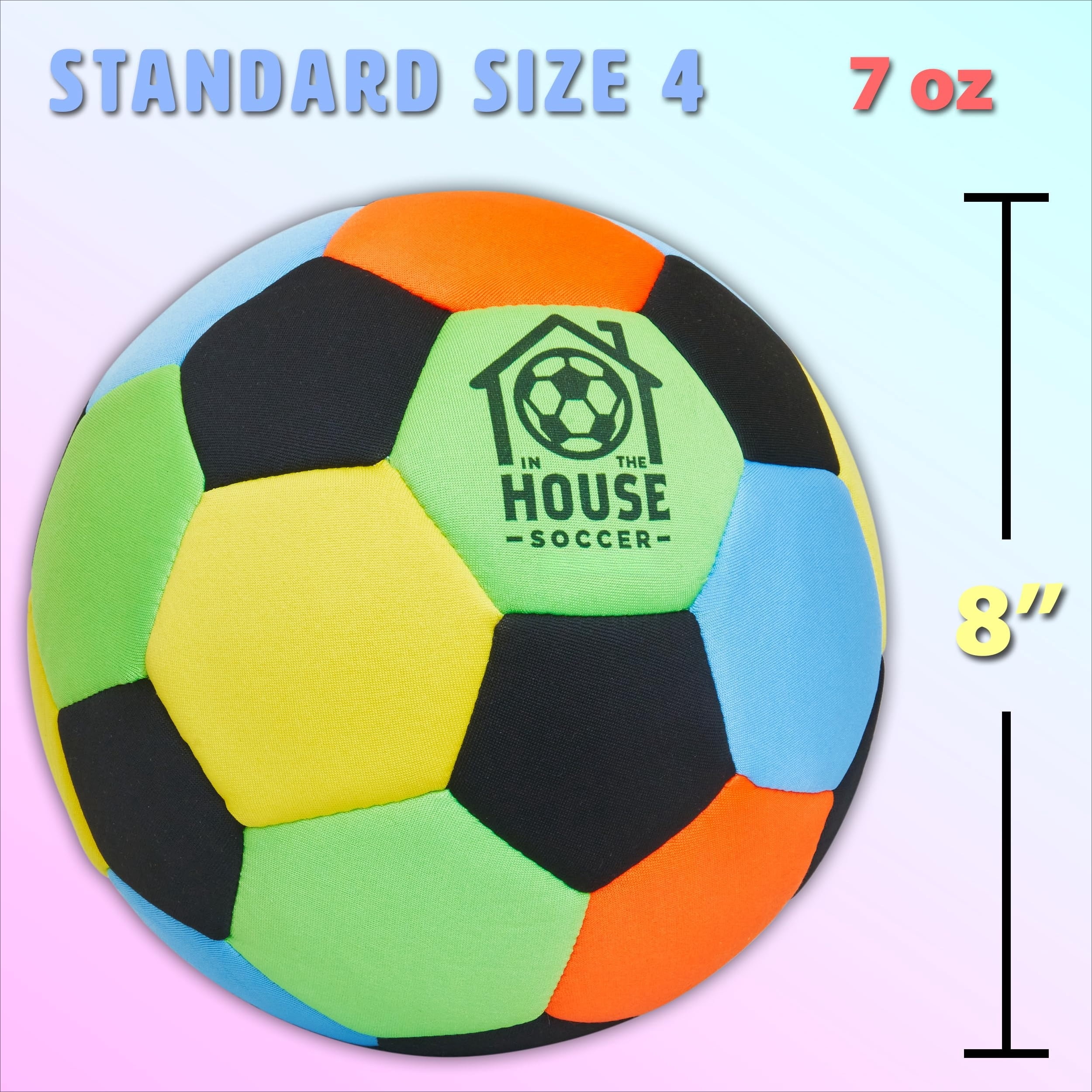 Hunlyman Slient Soccer Ball for Indoor, 4 Padded Ball for Youth, Lightweight House Training Ball for Dribbling & Juggling At Home
