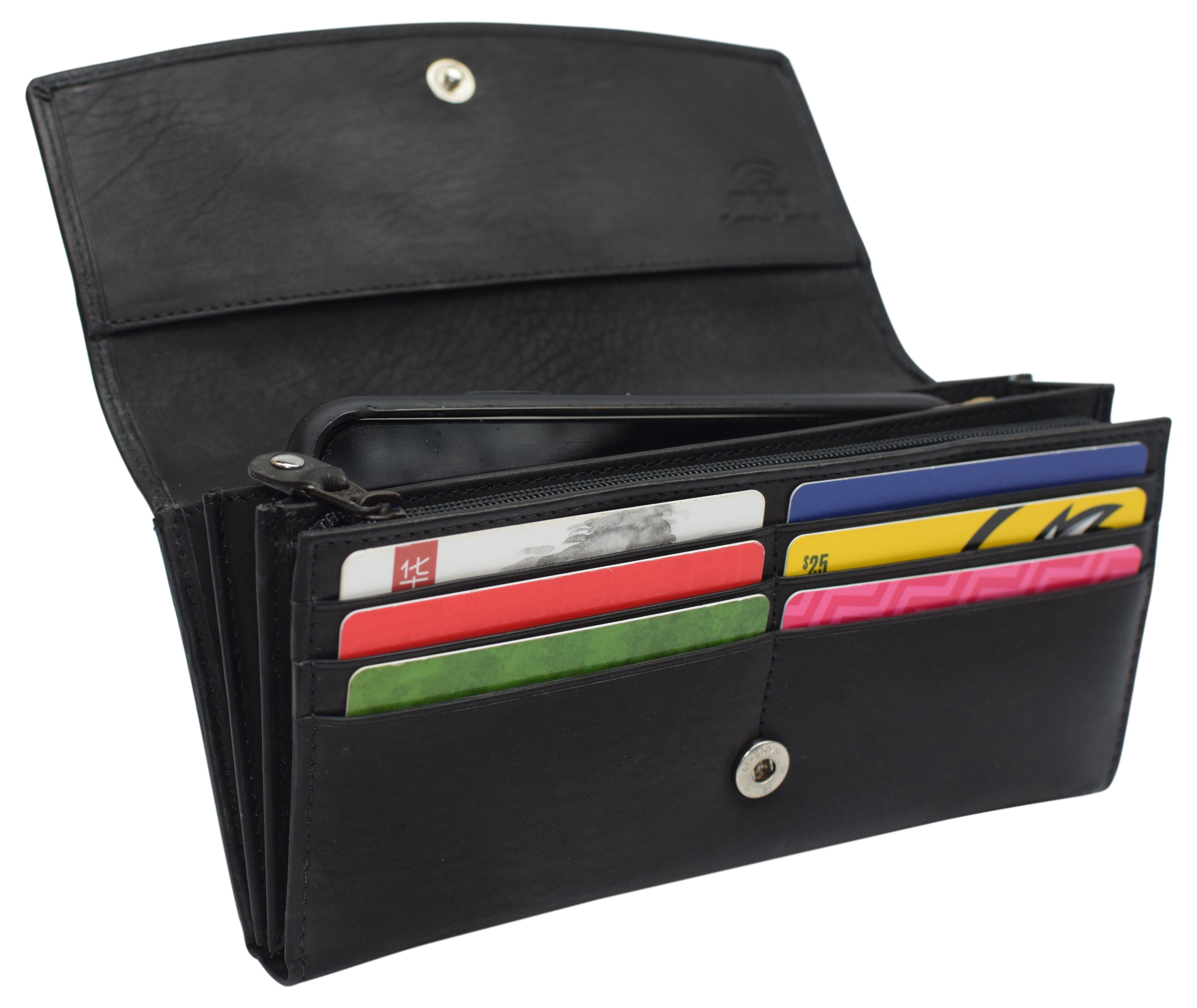 58TH ST. ACCORDION CARD HOLDER Black/Red