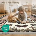thumbnail image 4 of ODIKA 3'x5' Washable Accent Rug Pet Friendly, Non-Shedding Mat Gothic Wings Moth Vintage Butterfly Studies Botanical Scrolls for Bedside, Nursery Room, 4 of 7