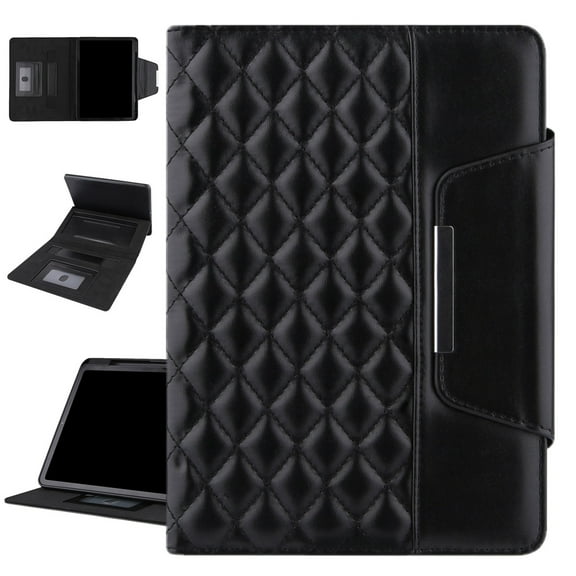 Dteck Case for iPad mini 6 8.3 inch 2021 with Built-in Pencil Holder, Magnetic Clousre Luxury Leather Folio Case Smart Cover Credit Card Holder, Black