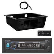 Blaupunkt Beverly Hills 160 Single DIN Detachable Faceplate Bluetooth DVD/CD Player AM/FM Radio Stereo Receiver W/Fully Enclosed Under Dash/Overhead Installation Mounting Kit, 22" Radio Antenna
