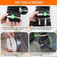 thumbnail image 2 of CAT SO RICH Dryer Vent Hose Connector Kit for Tight Spaces, 90&Acirc;&deg; Elbow with 4-Inch 6.5FT PVC Hose, Transparent Black Upgrade, Tool-Free Installatio, 2 of 8