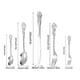 thumbnail image 2 of Juego de cubiertos de acero inoxidable de 5 piezas - tenedores, cuchillos y cucharas grabados con flores - Cubiertos elegantes para el lavavajillas y elegantes para cenar, 2 of 2