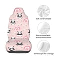 thumbnail image 3 of Lsque Cute Cartoon Panda Pattern Car Seat Covers for Front Seats , Waterproof Seat Covers for Cars, Sporty Front Seat Covers,Car Seat Cover Protector Front Seats, 3 of 5