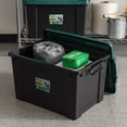 thumbnail image 4 of Remington 18 Gallon Loackable Storage Totes with Lids, Green Lid, Heavy-Duty Durable Stackable Containers, Large Garage Organizing Bins Moving Tubs, Rugged Sturdy Equipment Utility Tool Box, 4 of 8