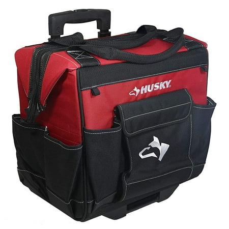 

GP-44316AN13 14 600-Denier Red Water-Resistant Contractor s Rolling Tool Tote Bag with Telescoping Handle