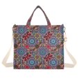 thumbnail image 7 of FORMRS Womens Corduroy Tote Bag Crossbody Shoulder Purse Handbag with Detachable Strap, Colorful Mandala Pattern, 7 of 7