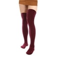 thumbnail image 4 of Women Thigh High Socks Black Over the Knee Leg Warmer Girls Tall Long Stockings, 1 Pack, 4 of 5