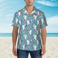 thumbnail image 4 of Goofa Rabbit And Rainbow Hawaiian Shirt for Men, Unisex Summer Beach Casual Short Sleeve Button Down Shirts,Aloha Tropical Floral print shirt-Small, 4 of 8