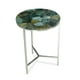 thumbnail image 4 of Mesa auxiliar Steve Silver Foster con detalles laterales decorativos en la parte superior de jaspe verde y base cromada, 4 of 4