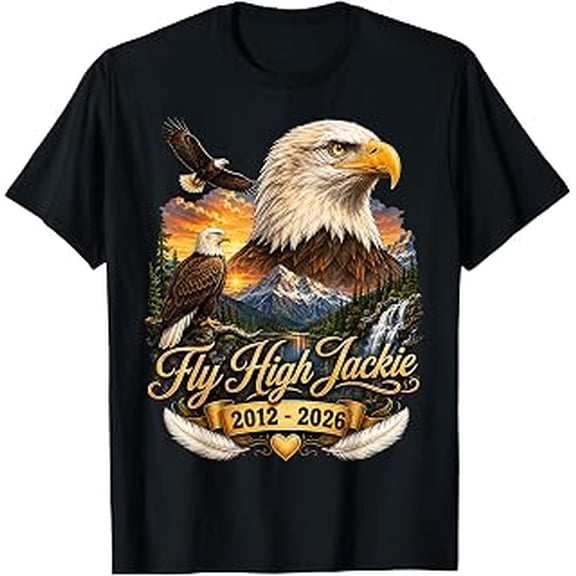Fly High Jackie, Jackie and Shadow Bald Eagle T-Shirt