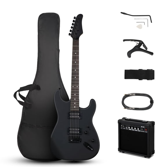 Kit de Guitarra Eléctrica Ktaxon 39" con Pastillas H-H y Amplificador de 20W