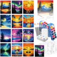 thumbnail image 1 of Art Craft Kit Ctosree, juego de 12 lienzos predibujados, 20 x 25 cm, 1 of 7