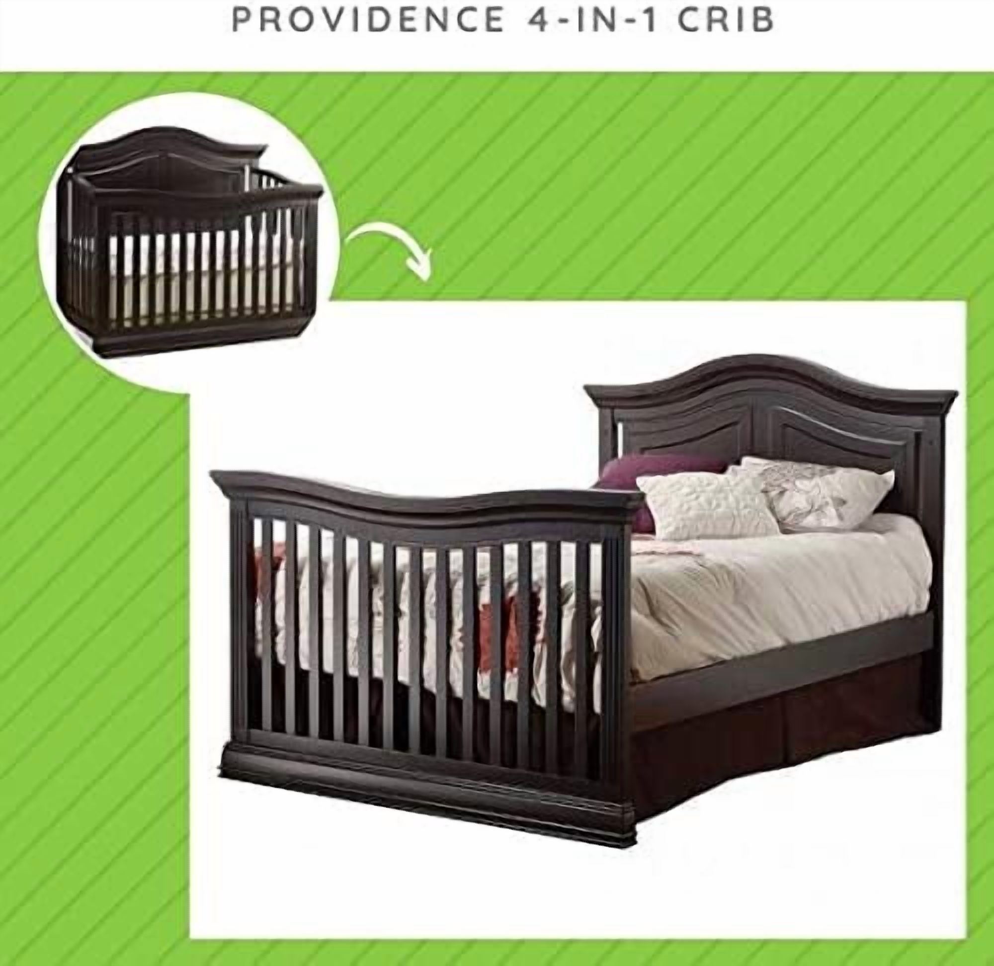 Full-Size Conversion Kit Bed Rails for Sorelle Cribs (Espresso, Model #215)