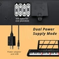 thumbnail image 6 of GLARRY 61-Key Portable Electronic Piano Keyboard for Beginner w/Lighted Keys, LCD Screen, Microphone, Headphones, 3 Teaching Modes, Built-In Speakers, 6 of 13