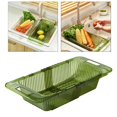 thumbnail image 1 of Colador de Fregadero de Cocina, Colador sobre El Fregadero, Colador de Alimentos Extensible de Cocina, Soporte de de Escurridor de Vajilla Seca Verde Soledad Cesta del colador del fregadero, 1 of 10