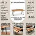 thumbnail image 4 of Alaterre Furniture Hairpin Natural Live Edge 48" Wood with Metal Large Coffee Table, Natural, 4 of 9