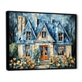 thumbnail image 3 of Designart "Gateway to Cottage Garden I" Oversized Landscapes Framed Wall Art - Coastal Orange Landscape Cottage Entryway Framed Wall Art Print, 3 of 7
