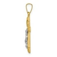 thumbnail image 3 of FJC Finejewelers 14 kt Two Tone Gold INRI Hollow Crucifix Charm 28 x 14 mm, 3 of 6