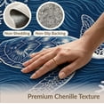 thumbnail image 6 of ODIKA 3'x5' Washable Area Rug Nautical Ocean Interlocking Coral Reef Border Animals Turtle Refined Structured for Hallway, Laundry Room, Non-Slip, Flatweave, Easy Care, 6 of 7