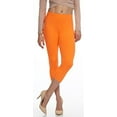 thumbnail image 4 of LMB Capri Leggings for Women Buttery Soft Polyester Fabric, Neon Orange, XL - 3XL, 4 of 6
