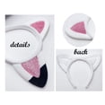 thumbnail image 4 of Diadema Atvscay con orejas de gato brillantes de franela para disfraz de niña, 4 of 6