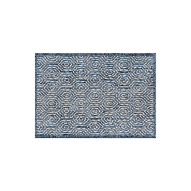 2'X3' Navy Blue Hand Hooked Uv Treated Floral Vines Indoor Outdoor Accent Rug 2'X3' Navy Blue Hand Hooked Uv Treated Floral Vines Indoor Outdoor Accent Rug