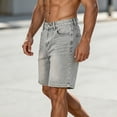 thumbnail image 3 of MHOSTAFH Men's Denim Short Loose Fit Casual Straight Leg Beach Shorts for Men Baggy Summer Golf Dree Shorts with Pocket, 3 of 6