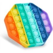 Popit Fidget Toy Rainbow Push Pop Bubble Sensory Toys For Stress Relief - Octagon