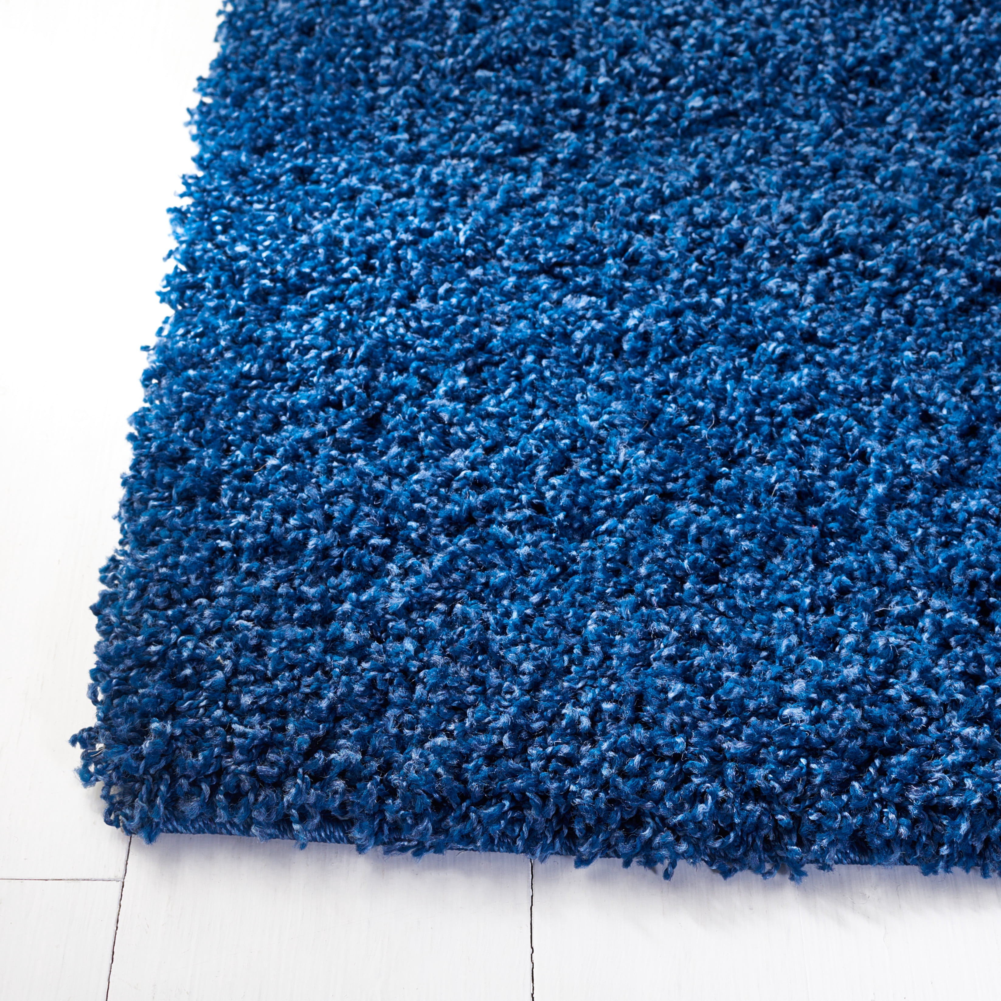 Safavieh Laguna Neven Solid Shag Area Rug, Blue, 4' x 4' Square