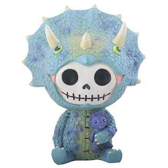 furrybones spike skeleton dressed in a triceratops dinosaur costume figurine new