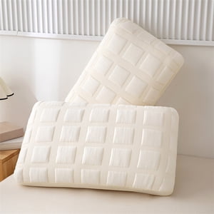 Amzcrzy Pillows, Throw Pillows, Bedding, Pillow, Home Use High Elastic Bread Soft Pillow Adult Cervical Spine Hotel Whole Head Pillow Core Live Down Fiber Pillow Spandex white pillows