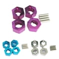 thumbnail image 2 of Ounissouiy RCGOFOLLOW 4 Uds. Montaje hexagonal de rueda fuerte de aleación de aluminio para adaptador 1/18 Wltoys A959 A979 A969 959B 969B 979B Kits de construcción modelo Púrpura, 2 of 6
