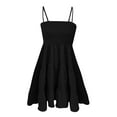 thumbnail image 6 of JULMCOMO Summer Dresses for Women Tunic Flowy Mini Dress Backless Swing Sleeveless Square Neck Short Dress Black S, 6 of 6