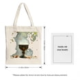 thumbnail image 3 of Stylish Canvas Tote Bag with Vibrant Orange and Pink Splash Design - Perfect for Shopping Travel and Parties, 3 of 4
