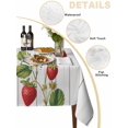 thumbnail image 5 of Strawberry Rectangle Tablecloth, Vintage Green Botanical Spring Floral Waterproof & StainResistant Tablecloth, Washable Oil-proof Table Cover for Dining/Party/Wedding/Camping/Buffet 60x84 In, 5 of 9