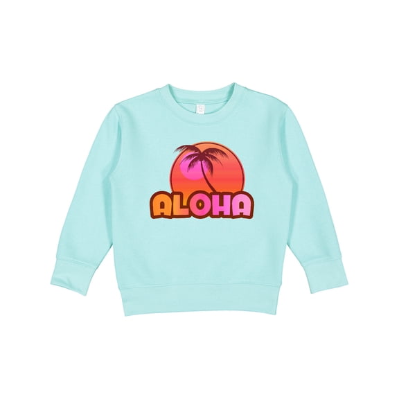 Inktastic Pink Aloha Palm Toddler Sweatshirt